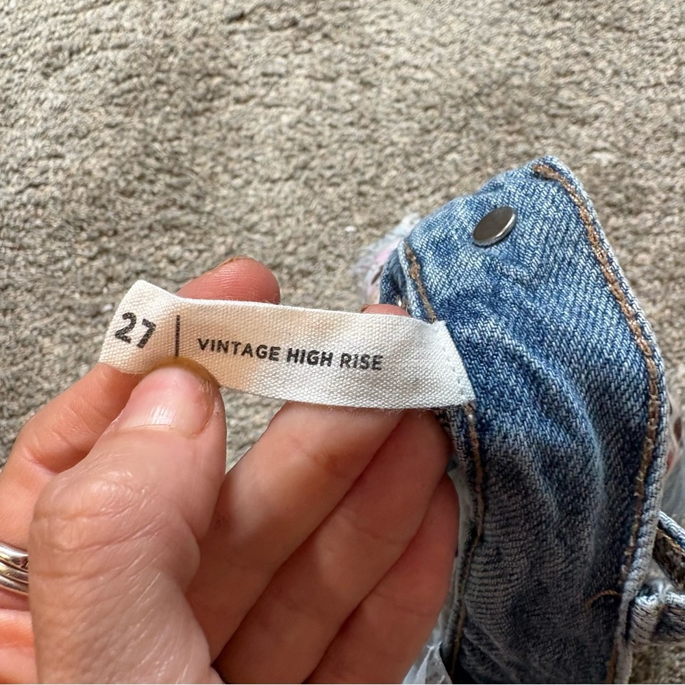 Custom Upcycled Rework Pacsun Denim Jean Shorts Disney Mickey Minnie Patchwork - Picture 5 of 5